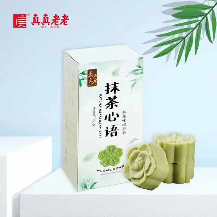 真真老老抹茶绿豆糕30g*5只